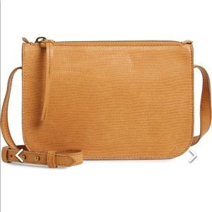 Madewell The Simple Lizard Embossed Leather Crossbody Bag